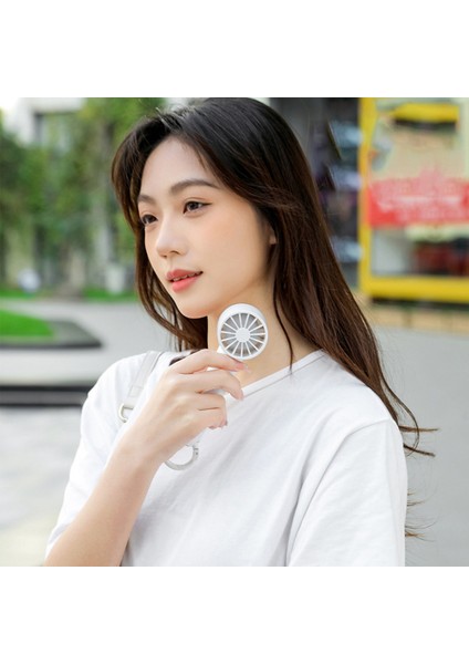 Taşınabilir El Fanı 2000 Mah Pil USB Şarj Edilebilir Yarı Iletken Soğutma Yaz-Beyaz Için El Fanı Soğutma (Yurt Dışından)