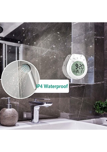 Dijital Duş Saati Su Geçirmez, Banyo Zamanlayıcı Saati, Dijital Mutfak Duvar Saati, LCD Ekran, 1224 Saat Formatı (Yurt Dışından) fiyatları