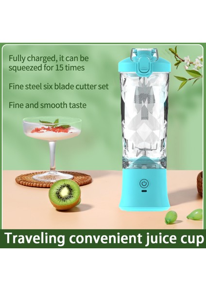 600 ml Taşınabilir Blender Elektrikli Sıkacakları Meyve Karıştırıcılar 4000 Mah USB Şarj Edilebilir Smoothie Mini Blender Kişisel Meyve Sıkacağı-B (Yurt Dışından) fırsatları
