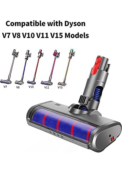 V7 V8 V10 V11 V15 Parke Zemin Kabarık Rulo Fırça Eki Için Yumuşak Rulo Temizleme Kafası (Yurt Dışından) fiyatları