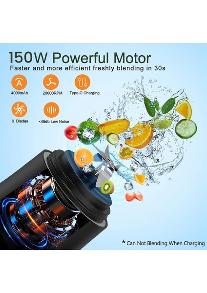 6 Bıçaklı Shake ve Smoothie'ler Için Taşınabilir Blender Blender Mini Blender 20 Oz Mutfak Ev Seyahati Için(C) (Yurt Dışından) fiyatları