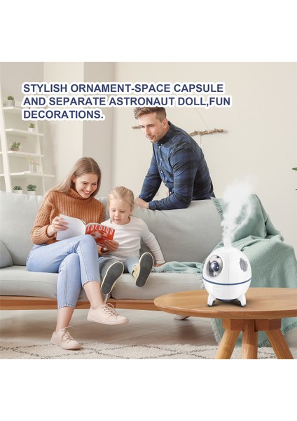 Astronot Uzay Gemisi Aromaterapi Hava Nemlendirici Arıtma Elektrikli Su Koku Difüzörü Humidificador Beyaz (Yurt Dışından) indirimleri