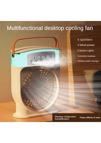 Taşınabilir Klima Fanı 5 Delikli Sprey Hava Soğutma Mini Kişisel Fan Elektrikli Fan Nemlendirici Masa Fanı Ev-D Için (Yurt Dışından) fiyatları