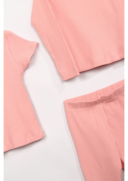 Fırfır Detaylı Pamuklu Üçlü Kız Çocuk Takımı Yavruağzı indirimleri