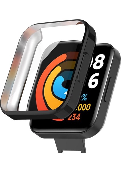 Xiaomi Redmi Watch 2 Lite Uyumlu Tam Koruma Kasa ve Ekran Koruyucu Silikon Kılıf