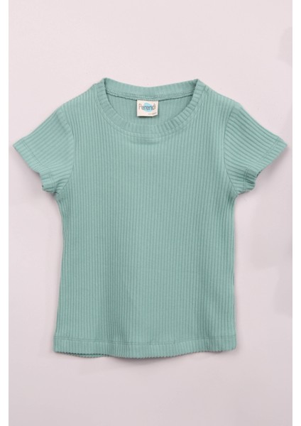 Fırfır Detaylı Pamuklu Üçlü Kız Çocuk Takımı Çağla modelleri