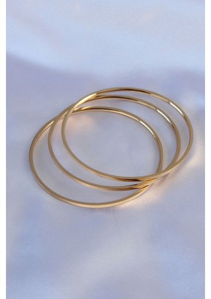 316L Çelik Gold Renk Ajda Model Kadın 60 mm Bilezik - TJ-BB5360 modelleri