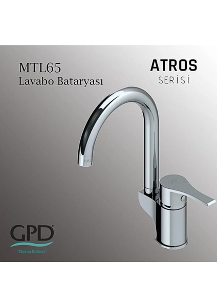 Adnoss Gpd MTL65 Atros Tek Gövde Lavabo Bataryası