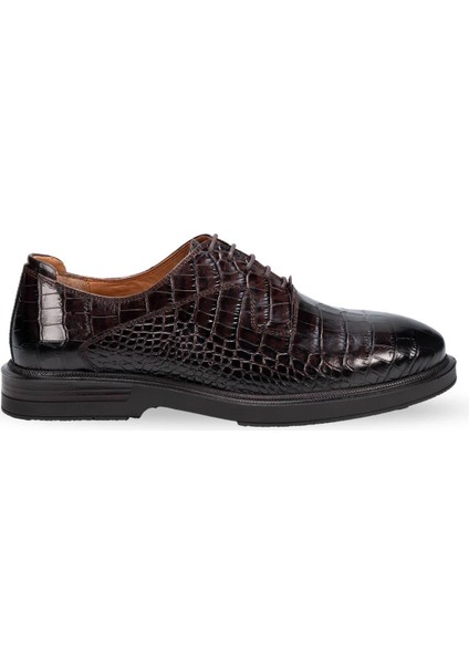Tedd-H Comfort Erkek Ayakkabı Kahve Kroko