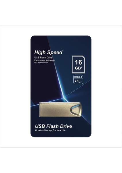 16 GB Metal 2.0 USB Flash Bellek