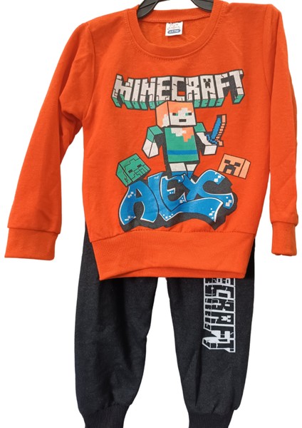 Minecraft Baskılı Erkek Çocuk Alt Üst Takım