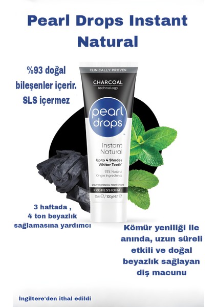 Instant Natural White Diş Macunu 2 x 75 ml