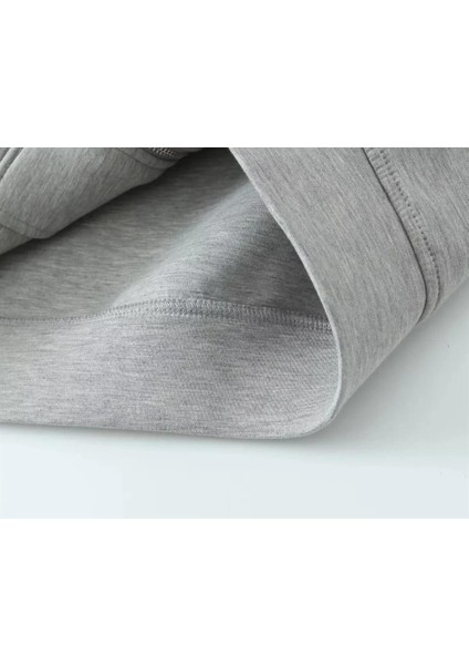 Bts Tata-Mang Baskılı Oversize Fermuarlı Gri Unisex Kapüşonlu Hırka