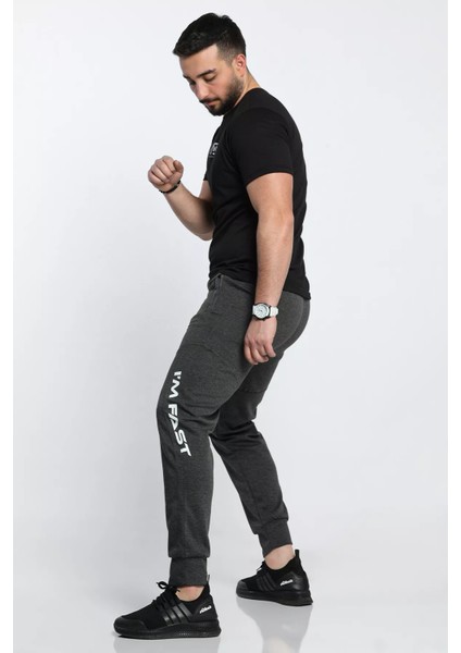 Erkek Yan Baskılı Alt Eşofman