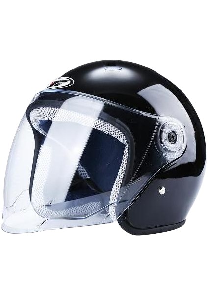 Elektrikli Iki Tekerlekli Kask Unisex Kış Sıcak Yarı Kask Yetişkin Rüzgar Geçirmez Elektrikli Motolet Kask 56-62Cm (Yurt Dışından)
