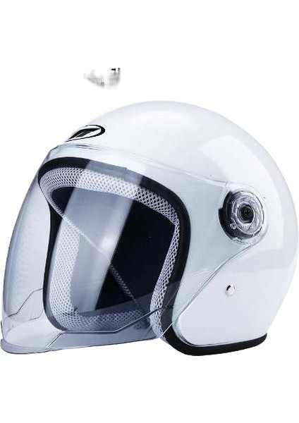 Elektrikli Iki Tekerlekli Kask Unisex Kış Sıcak Yarı Kask Yetişkin Rüzgar Geçirmez Elektrikli Motolet Kask 56-62Cm (Yurt Dışından)