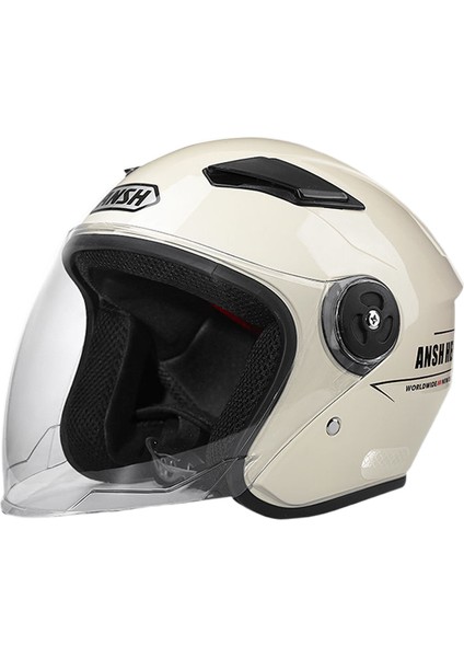 Elektrikli Motolet Kask Elektrikli Iki Tekerlekli Bilet Kask Yarım Kask Ilkbahar, Yaz, Sonbahar Ve Kış 54-61Cm (Yurt Dışından)