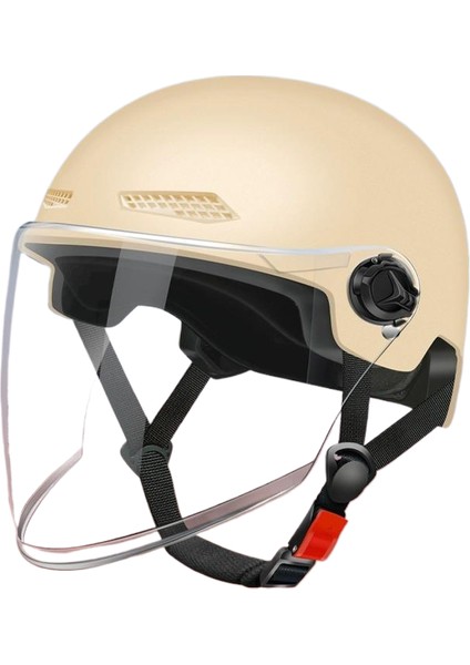 Elektrikli Iki Tekerlekli Kask Uni Yaz Güneş Koruyucu Yarı Kask Akü Araba Kask Güneşlik 55-65Cm (Yurt Dışından)