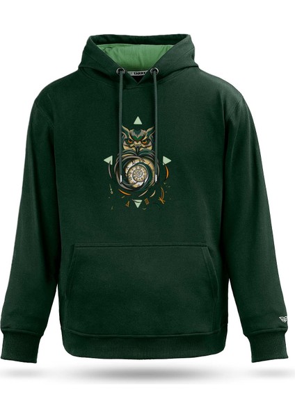 Baykuş ve Zaman Tasarım Kapşonlu Sweatshirt, Tasarım Sweatshirt Hoodie