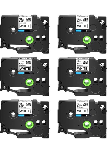 6 Adet Siyah Beyaz TZ-231 TZE231 Etiket Bandı Brother P-Touch Pt Için (Yurt Dışından)