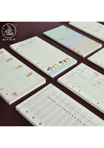 Muhasebeci Tarzı A6 A5A6 Çizgi Film Renkli Planlayıcı Günlük Içi Dolgu Not Defteri Takvim Organizatörü (Yurt Dışından) modelleri