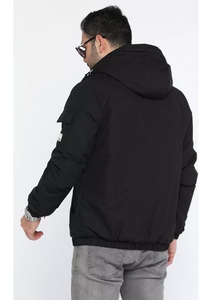 Erkek Içi Pelüş Kapüşonlu Fermuarlı Mont modelleri