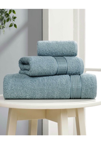 3 Parça Ekonomik Banyo Havlu Seti Pamuklu Ezgi