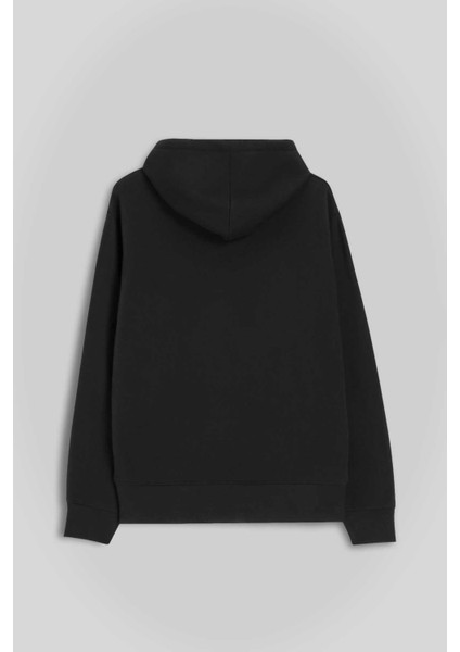 Unisex Hoodie Carnifex Baskılı Sweatshirt Siyah