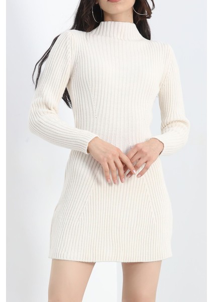 Yarım Balıkçı Yaka Triko Latte - 625.1577.