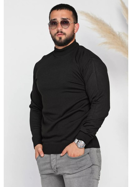 Erkek Yarım Balıkçı Yaka Triko Kazak fırsatları