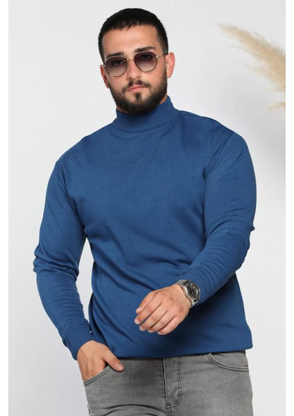 Erkek Yarım Balıkçı Yaka Triko Kazak P-00005055 fırsatları