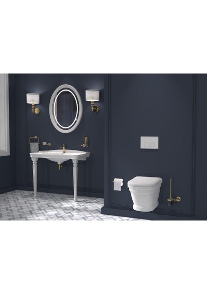 Antik Etajerli Lavabo Beyaz 100CM fırsatları