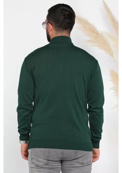 Erkek Yarım Balıkçı Yaka Triko Kazak