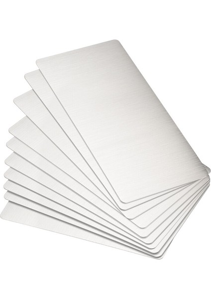 Boş Metal Kart Paslanmaz Çelik Plaka Gümüş Tonu (Yurt Dışından)