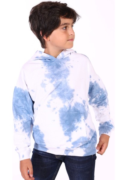 Erkek Çocuk Kapüşonlu Bastik Desenli Sweatshirt modelleri