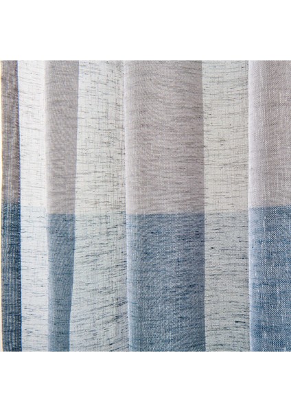 Soft Mavi Yoğunluklu Fon Perde - Renkli / Mavi - 140X270 cm