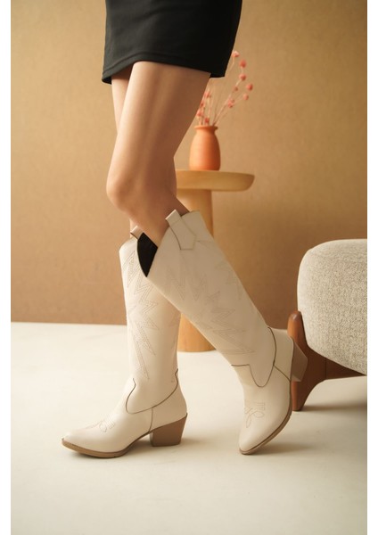 Kadın Crus Kovboy Çizme - Ten Deri modelleri