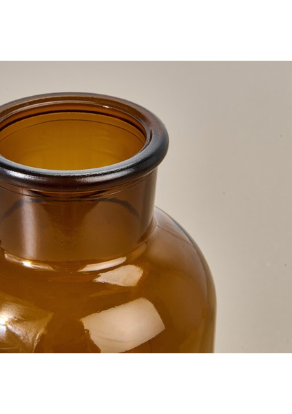 Deco Scandinavian Cam Vazo - Amber - 20X10 cm