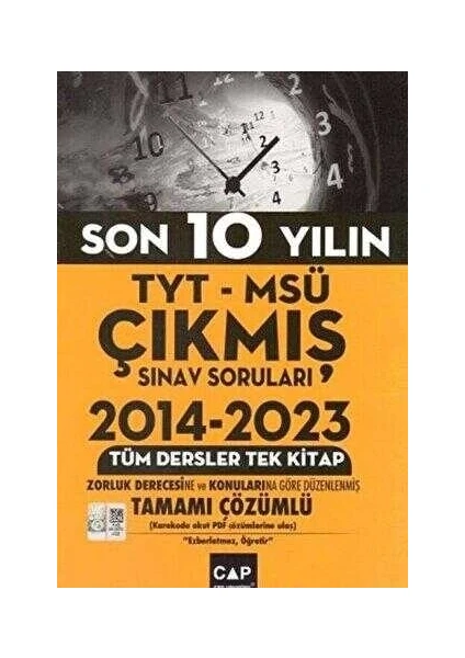 Çap Yayınları TYT MSÜ Son 10 Yılın Çıkmış Soruları