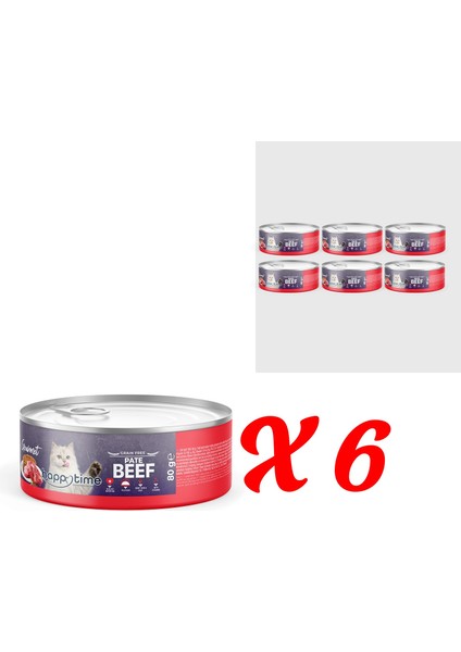 Sığır Etli Ezme Kedi Konservesi 6X80 gr