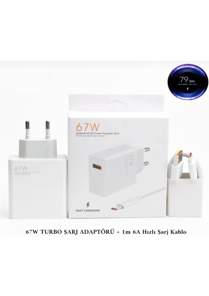 Xiaomi 67W Turbo Hızlı Şarj Aleti Seti Type-C