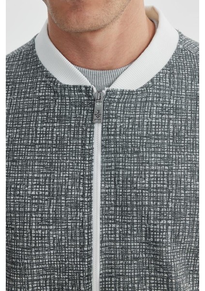 Siyah Slim Fit Pamuklu Kolej Mevsimlik Mont