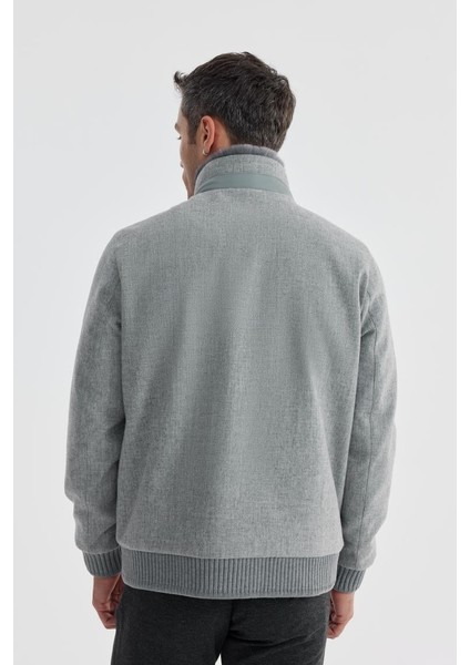 Gri Comfort Fit Kürklü Yaka Yünlü Mont fırsatları