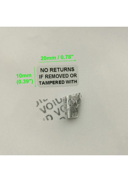 Temizlendiğinde Veya Değiştirildiğinde Iade Edilemez Garanti Etiketi Küçük Boyut (Yurt Dışından) fiyatları