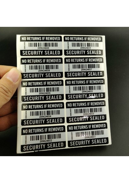 300 Adet Müdahale Edilemez Güvenlik Mühür Etiketi Geri Iade Edilmez Etiket x 25MM (Yurt Dışından)