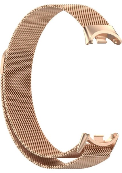 Mi Band 8 , Mi Band 9 ve Mi Band 10 ile Uyumlu Kordon Hasır Örgü Metal Mıknatıslı Kayış modelleri