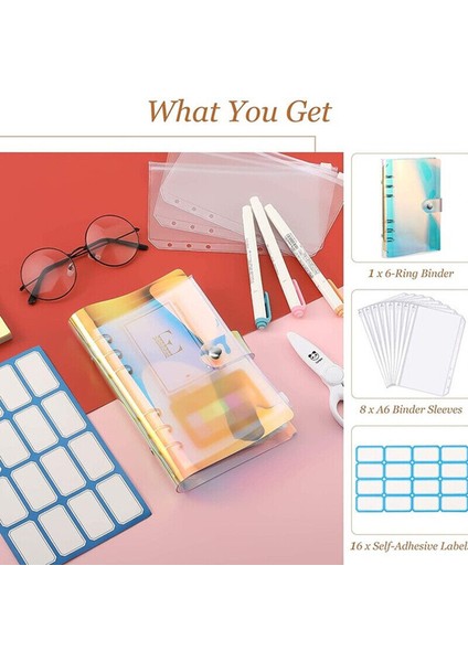 Stil 3 A6 Pvc Defter Kapağı Planlayıcı Gevşek Yapraklı Klasör Nakit Bütçe Zarfı (Yurt Dışından) fırsatları