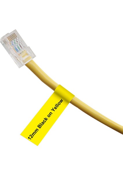 10 Pcs Style 18490 12 mm Sarı Dymo Rhino Endüstriyel Esnek Naylon Etiket Şeridi mm ile Uyumlu (Yurt Dışından)