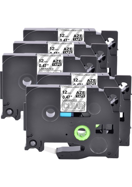 Brother P-Touch Pt Için 5pk Beyaz Üzeri Şeffaf TZE135 TZ135 Etiket Bandı (Yurt Dışından)