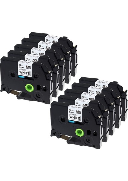 TZ-231 TZE-231 Stili 10PK Uyumlu Brother TZ-231 P-Touch Siyah Beyaz Etiket Şeridi x 8m TZE-231 (Yurt Dışından)